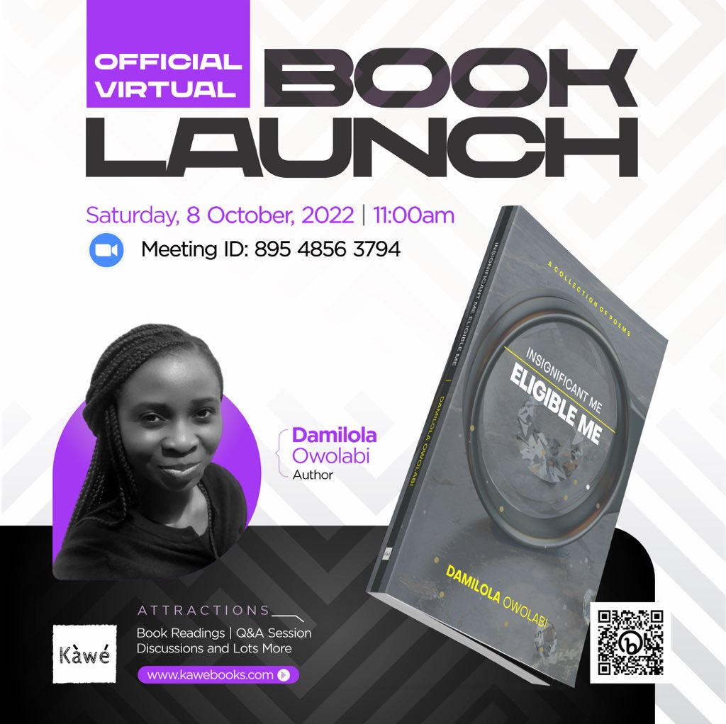kawebooks's tweet photo. Don’t miss this! @dee_agape’s debut poetry collection will be launched virtually on Saturday. https://t.co/fuk2ISXjil