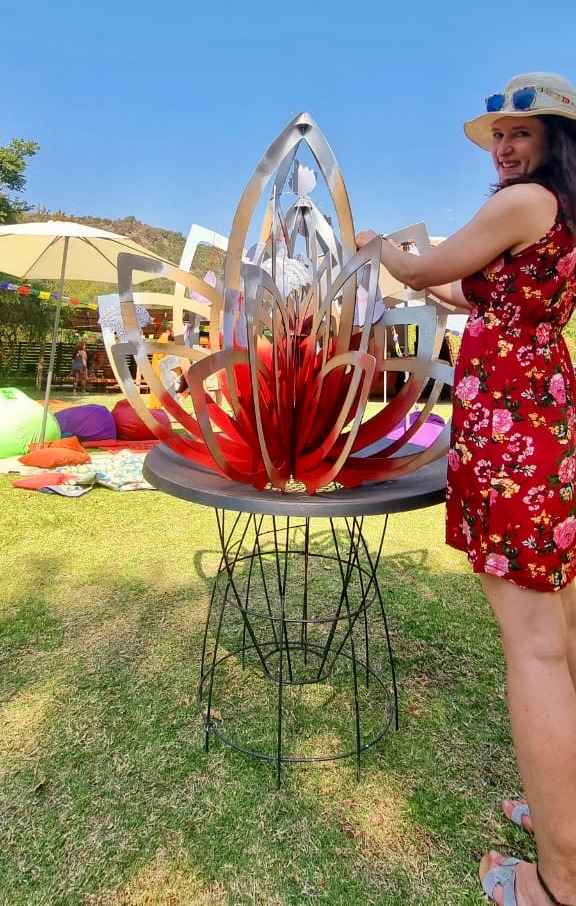PurplePuppySt's tweet photo. Lotus flower, designed by Pieter, laser cut from MDF -  Africa Burn themed birthday party.
#lotusflower #afrikaburn #birthdayparty #creativity #lasercut https://t.co/yVVVyKaevH