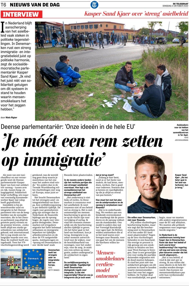 Een streng maar solidair asielbeleid. Leesvoer voor partijen als D66 en PvdA die denken solidair en humaan te zijn, maar in werkelijkheid meewerken aan instandhouding van dit verrotte systeem. Van mensenhandelaars en uitbuiters. “Je móét een rem zetten op immigratie”.