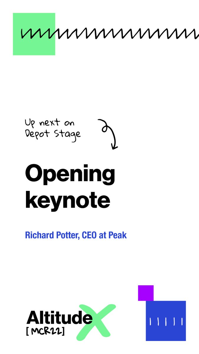 Up next on Depot Stage 💡 Catch Peak CEO @RickyPeak's opening keynote! #AltitudeX