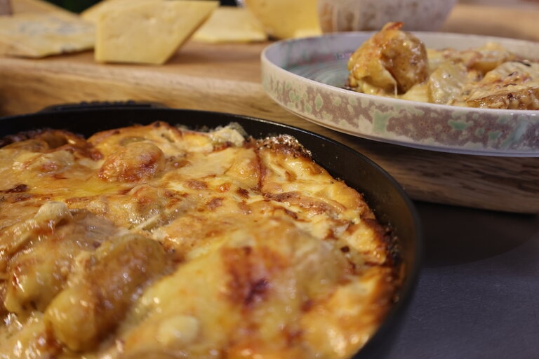 It seems to be the weather for cooking with cheese, so it's possibly good timing that we have a few batches of cheese that haven't hit our quality standards, and so are being sold as 'cooking' cheese.
theethicaldairy.co.uk/cheese-shop