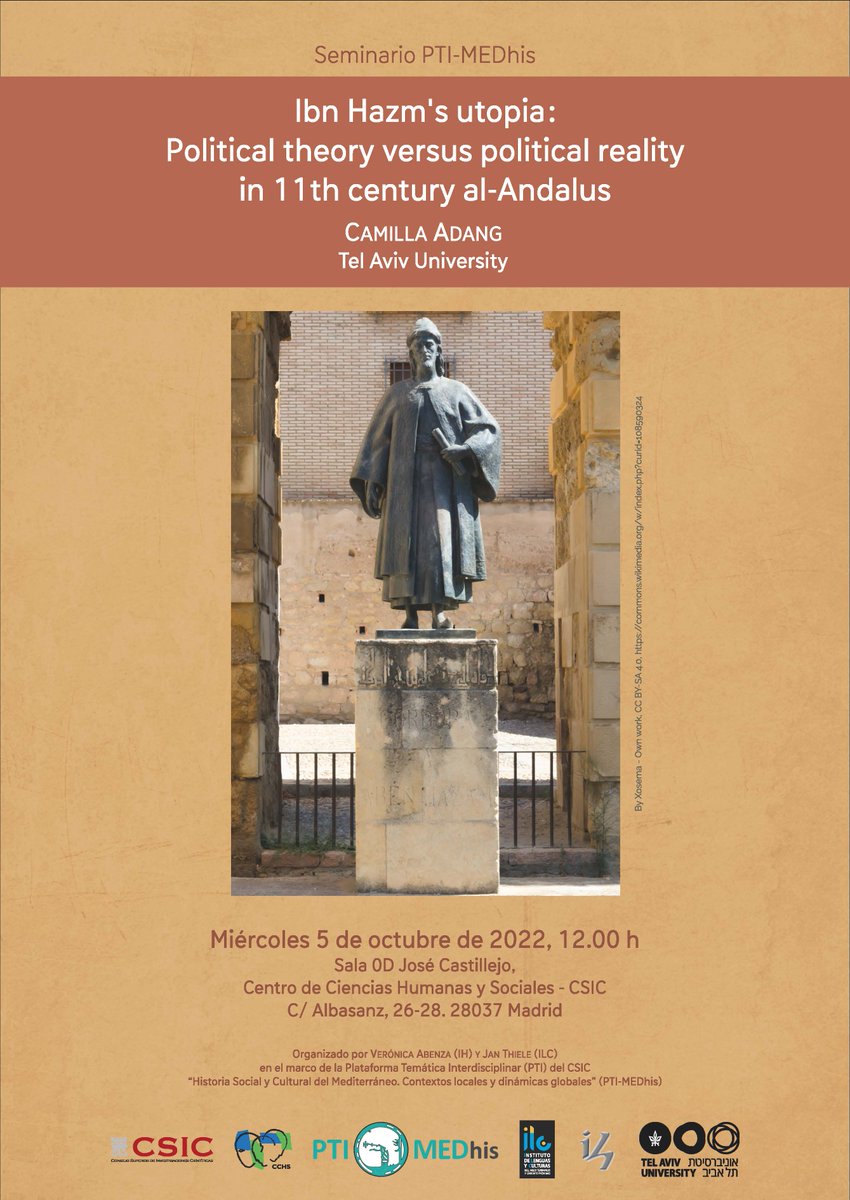 jathiele's tweet photo. Camilla Adang (@TelAvivUni), leading specialist on Ibn Hazm, delved into medieval sources to discuss these questions in yesterday’s @PMedhis seminar @CCHS https://t.co/YVoSdcGvGG