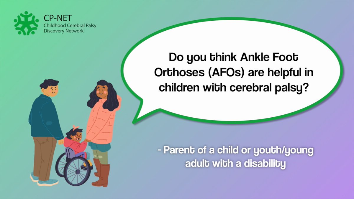 canchildcentre's tweet photo. Dr. Darcy Fehlings weigh the pros and cons of Ankle Foot Orthoses in children with cerebral palsy: https://t.co/ntSAmhhzZo
#CPNETExpertAnswers #Green4CP #WorldCPDay @HBKidsHospital @OntarioBrain https://t.co/X5Smv1g9EE