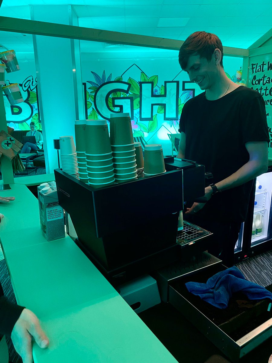 At #BrightonSEO today and looking for a place to chill, recharge and talk with other SEO &amp; digital specialists? 

Join us in the #iXBeachHangout on the ground floor for complimentary refreshments &amp; treats, from freshly brewed coffee to other goodies all day ☕ 🍬