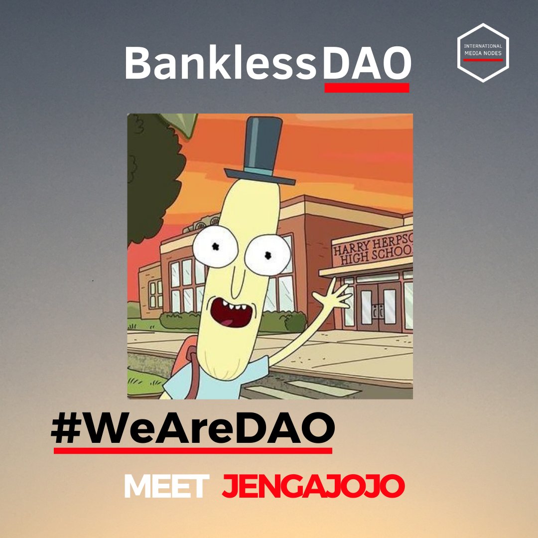IMNbankless's tweet photo. #WeAreDAO presents one of the most active contributors of bDAO. He is the Coordinator for the IMN and is in charge of the bDAO at Global Events project. Aside from being a shadowy supercoder, he also likes adventure, travel and being physically active. Frens, meet @Jengajojo 🔥 https://t.co/PU6Z6VzK4Z