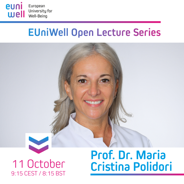 EUni_Well's tweet photo. ๐ข Join us next Tuesday at 9:15 CEST/8:15 BST, when we continue our #OpenLectureSeries!
๐ฌ Prof. Maria Cristina Polidori from @UniCologne talks about "Principles of Ageing Medicine for the rapidly changing society of the 21st century".
๐Find out more:
https://t.co/hvZ3XEuLk2 https://t.co/oK0VIc0QLD