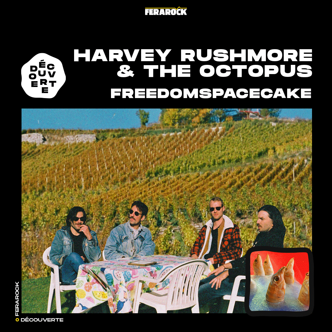 💥 Les découvertes de la semaine ❤🎧
HARVEY RUSHMORE &amp; THE OCTOPUS –  Freedomspacecake
Dispo chez Taxi Gauche Records
📍 ferarock.org/sur-les-antenn…