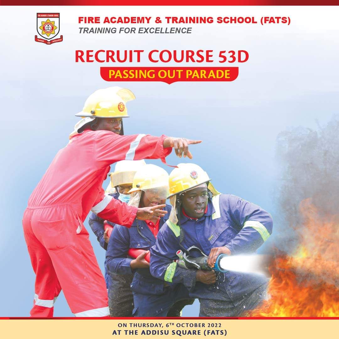 gnfsofficial's tweet photo. Please do join our LIVE Coverage on Facebook @ Ghana National Fire Service from the Fire Academy and Training School (FATS).
#ghananationalfireservice
#fireacademyandtrainingschool
#servicewithcompassion
#recruitcourse53D
#thebravers
#wedonttakecover https://t.co/CnJJwmmYcJ