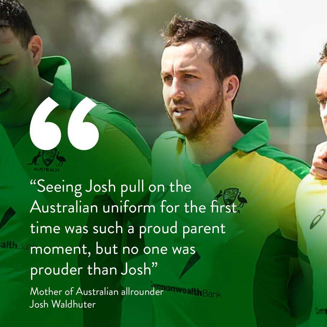 WHY DO WE DO IT? “Seeing Josh pull on the Australian uniform for the first time was such a proud parent moment, but no one was prouder than Josh!” Mother of Australian allrounder Josh Waldhuter. More from players we’ve helped support over on our Facebook! facebook.com/lordstaverners…