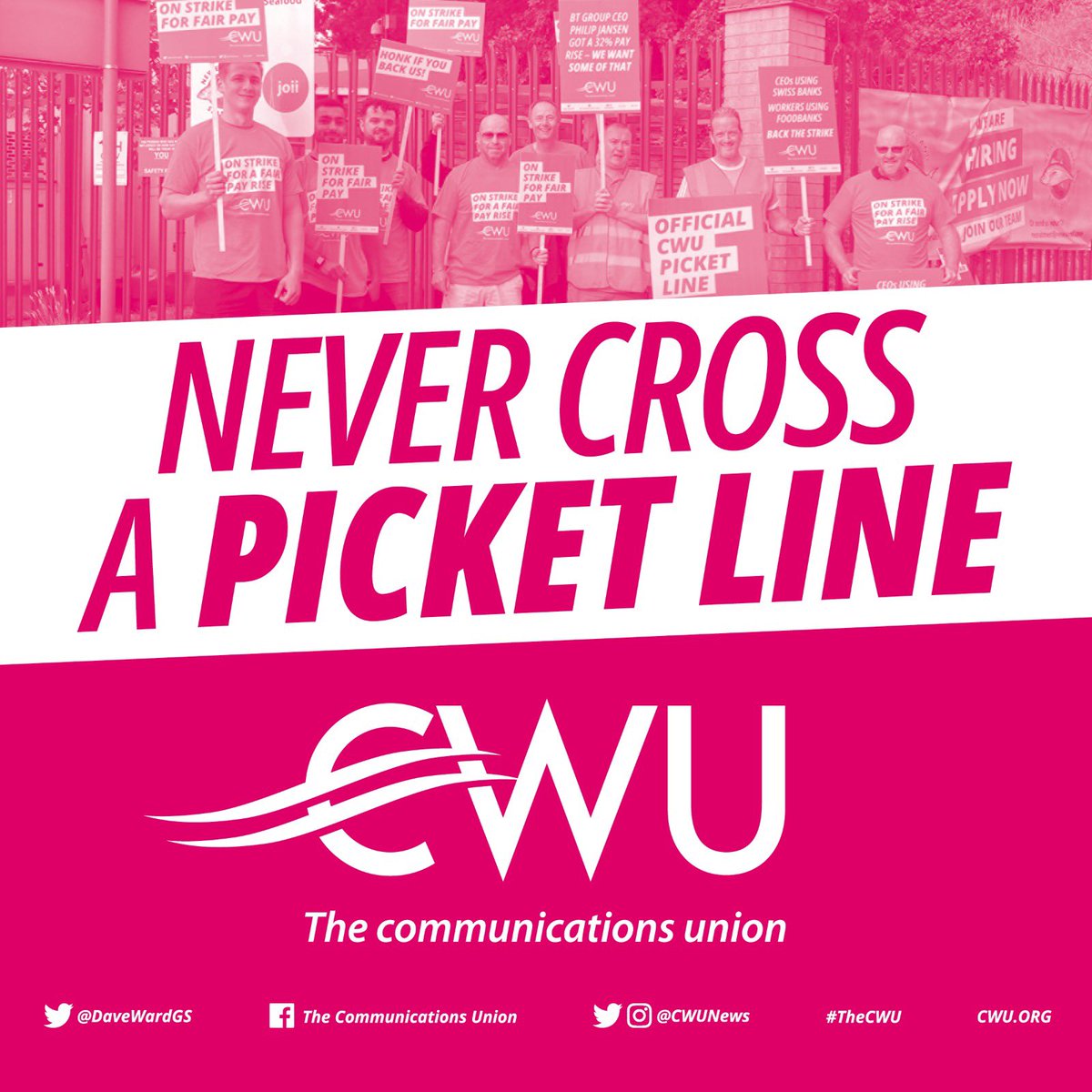 40,000 BT and Openreach workers strike today. Let’s do this #FoodbankPhil