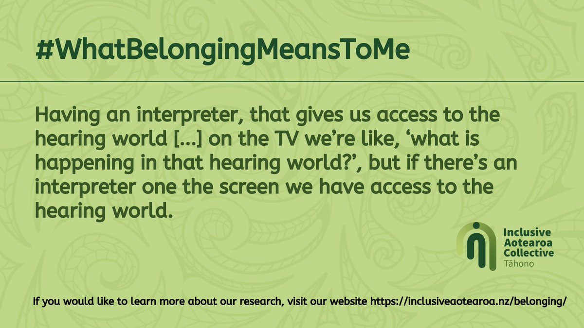 To learn more about our research, visit inclusiveaotearoa.nz/belonging/ 💚
