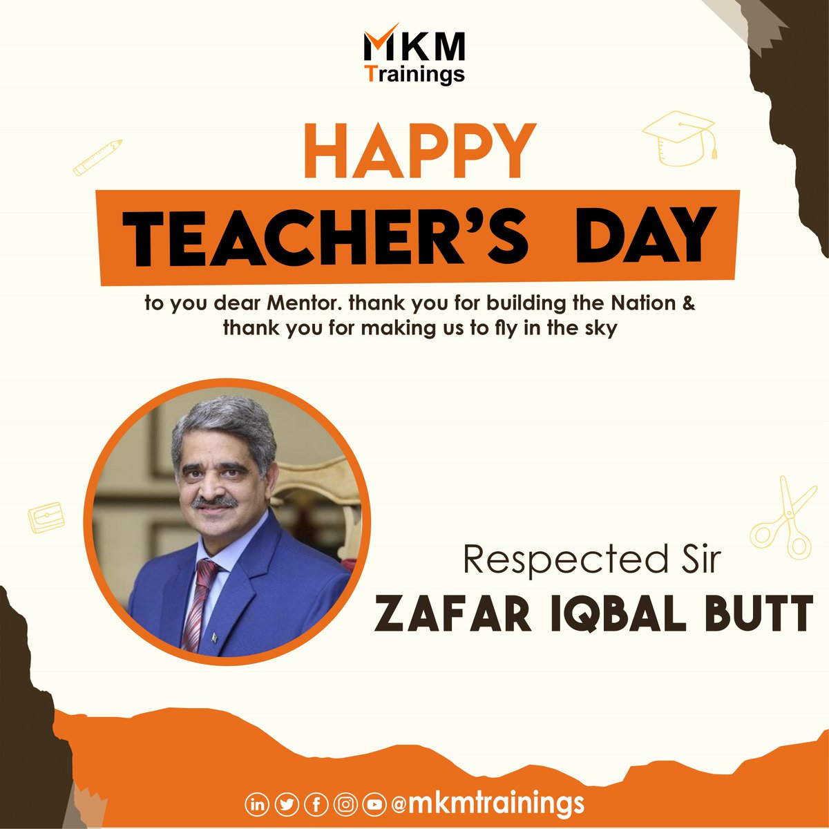 mkmtrainings's tweet photo. Happy Teacher's Day To all Teachers, Mentors, and Trainers. thank you for building the nation & thank you for making us fly in the sky
May Allah Bless you all
#teachers #teachersday #teacher #TEACHERDAY2022 #teacherdaywishes #mkmtrainings #joinmkm https://t.co/ZnKjJ0kpzx