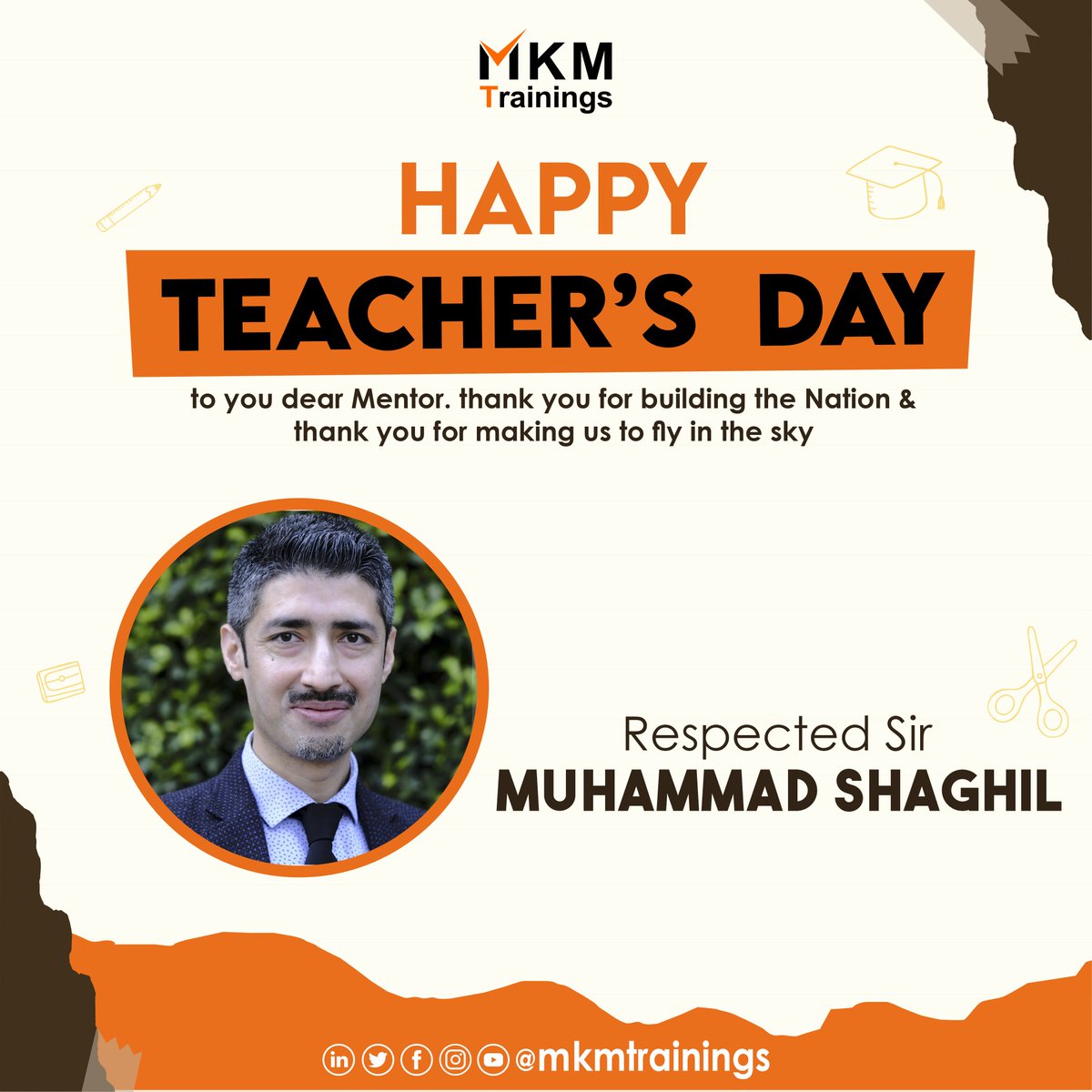 mkmtrainings's tweet photo. Happy Teacher's Day To all Teachers, Mentors, and Trainers. thank you for building the nation & thank you for making us fly in the sky
May Allah Bless you all
#teachers #teachersday #teacher #TEACHERDAY2022 #teacherdaywishes #mkmtrainings #joinmkm https://t.co/ZnKjJ0kpzx