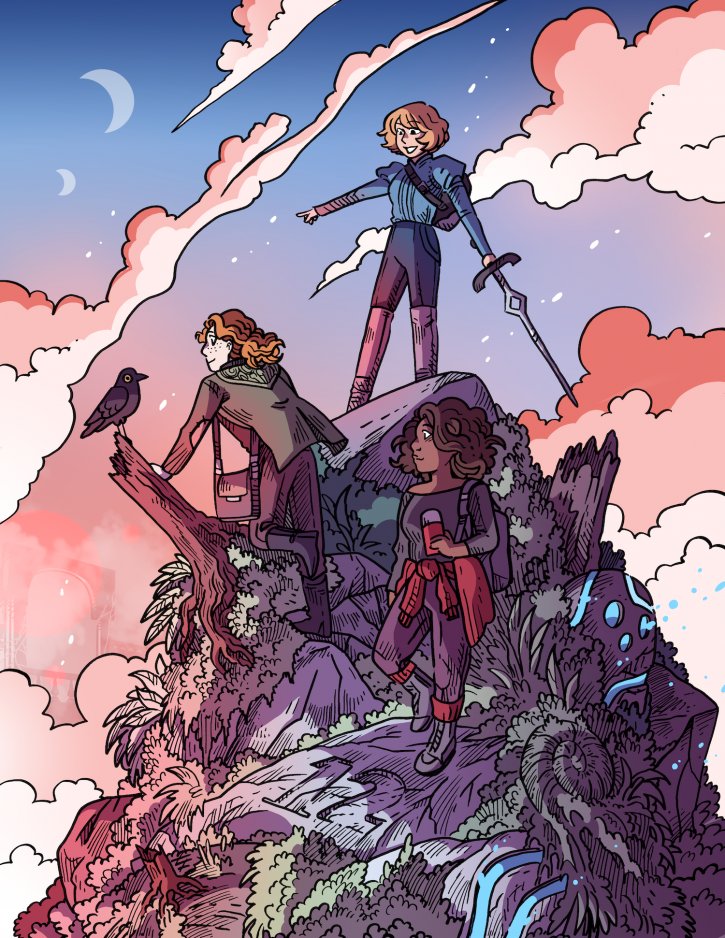 Namesake is 12 years old today! Wow!! That's a huge webcomic archive! You should probably read it ➡️namesakecomic.com