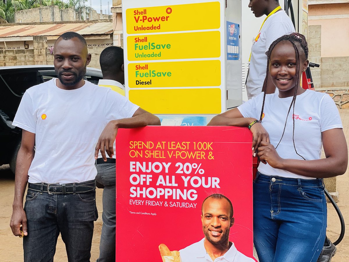 ExpUg_Official's tweet photo. Exciting! The teams are set to give you the crazy discounts at Shell. Don’t forget to drive in to your nearest shell station every week from Thursday to Friday. Go well. @Shell #FuelandGo #ThinkExpForLive+ https://t.co/y4yaOm9ACw