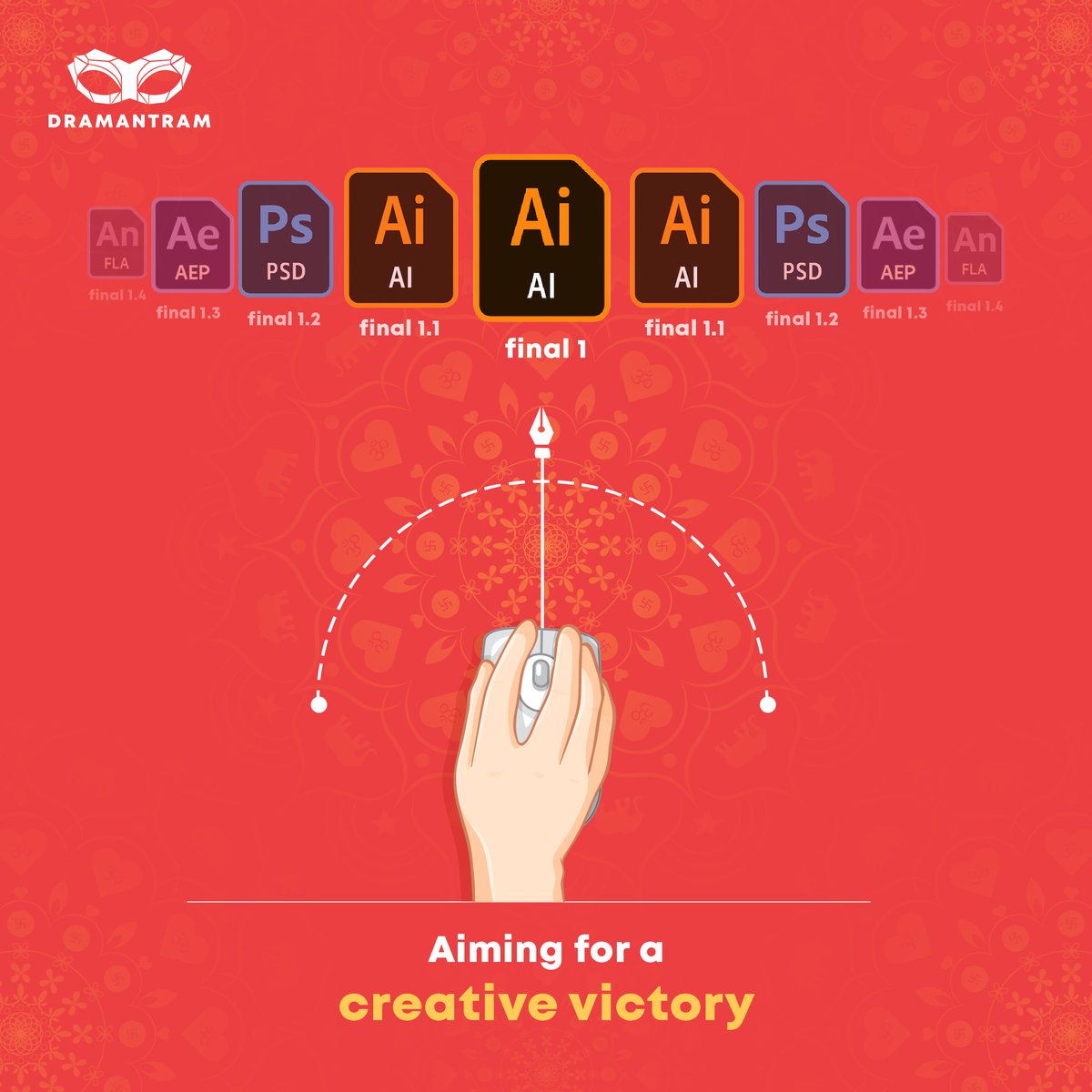 Dramantram's tweet photo. #Dussehra is here! Thus, here is a creative way we all aspire to become!

Have a safe and happy one!

#dramantram #festivevibes #AgencyLife https://t.co/r7mUSwq805