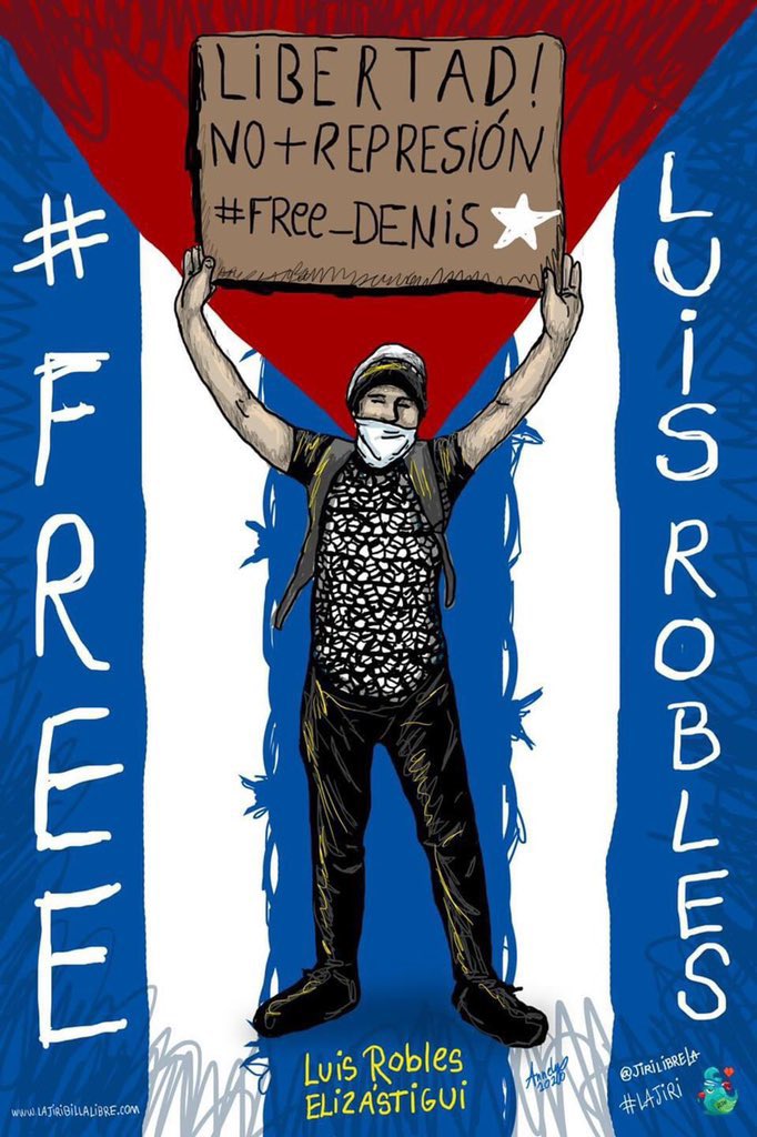 No te conozco, pero se me parte el alma con lo que te han hecho. Siempre es buen momento para pedir por tu libertad ⛓️👊👊
No nos olvidemos de este héroe cubano. 
#LibertadParaLuisRobles #FreeLuisRobles #CubaIsADictatorship #CubaPaLaCalle #CubaEsUnaDictadura