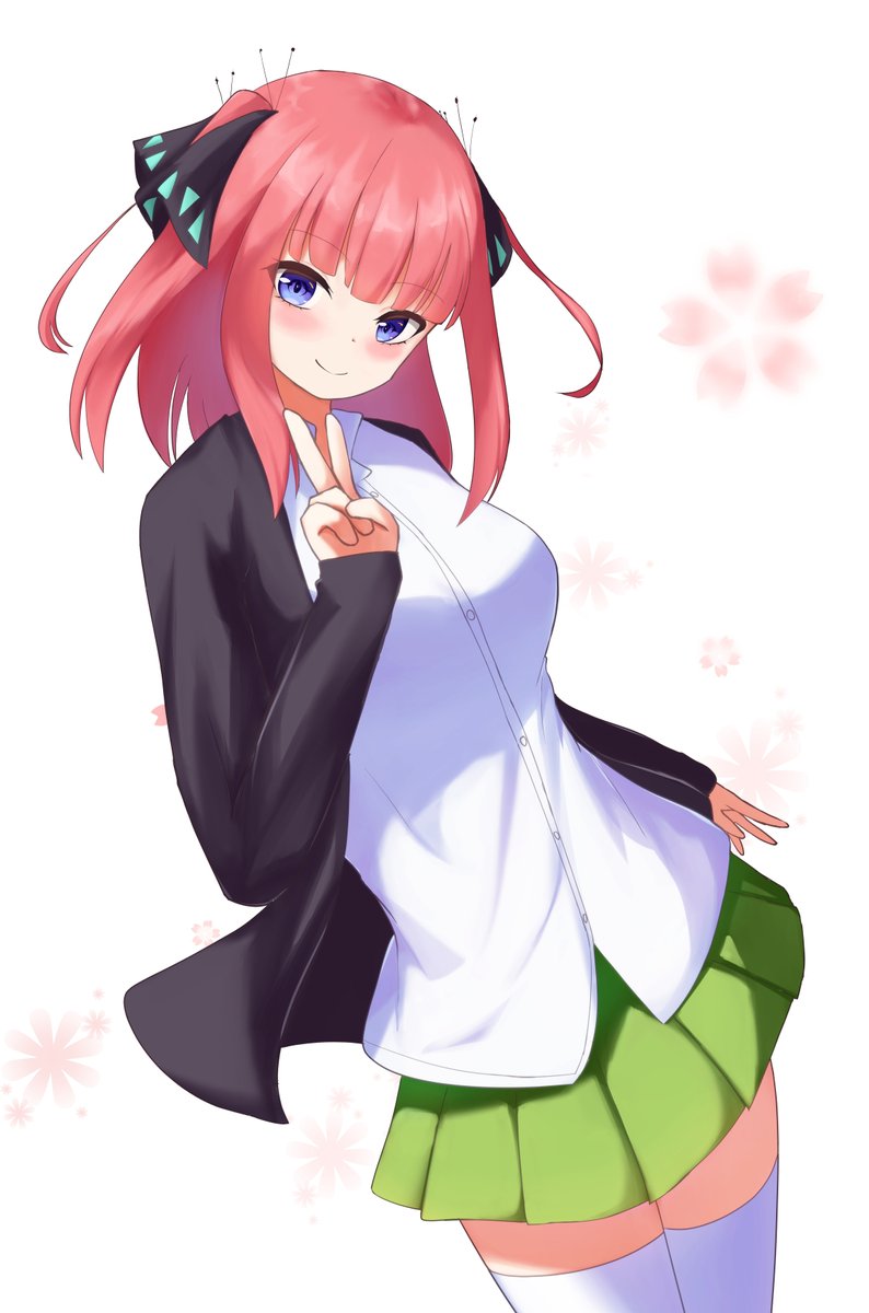 MushVさんがTwitterに投稿した中野二乃(五等分の花嫁)のイラスト。