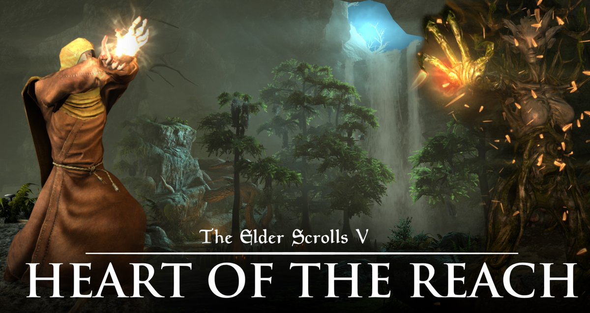"Heart of the Reach" Delve into the depths of an underground swamp to aid a priest in order to heal the Heart of the Reach. Includes a new quest, weapons, ring, spell and more for #SkyrimSE 

2nex.us/POKX50L1JJp