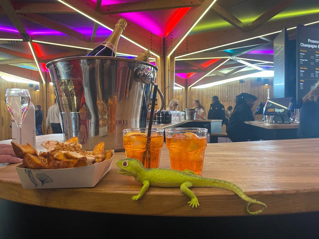 mrgreenlizard's tweet photo. Tā noballējos, ka gandrīz nokavēju lidmašīnu! 🦎🥂🇬🇧 #ABBAVoyage https://t.co/UDb6xuEKBZ