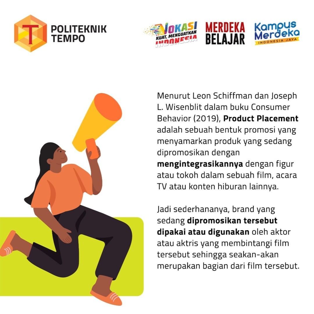 PoliteknikTempo's tweet photo. Happy Thursday, Tempowers!
Tempowers ada gak sih yang tahu tentang teori marketing mengenai Product Placement?
Penasaran kan pastinya..
Yuk simak pembahasan tentang product placement berikut ini!
🔗https://t.co/XHtPW3dMBY
#teory #marketing #productplacement #poltektempo https://t.co/qK9D1Reeir