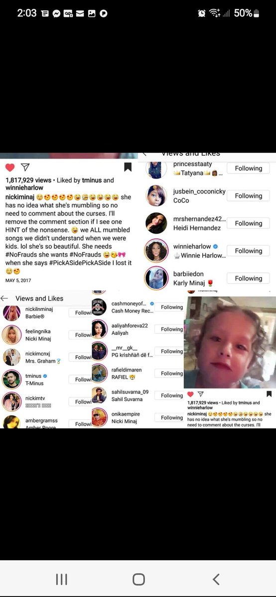 TattedBarbie82's tweet photo. A Few Reciepts ... I screenshot all My LIKES INSTAGRAM LIKES ECT .. BUT A VERY BLESSED PROUD #BARB SO GREATFUL β€οΈ TO BE APART OF YOUR KINGDOM @NICKIMINAJ AND SOME OF THE OTHERS THAT LIKED #MINIBARB IN THE 4TH PIC .. I THINK ITS COOL @winnieharlow saw MY DAUGHTER #QUEEN #Barbz https://t.co/F4oCwIXsoS