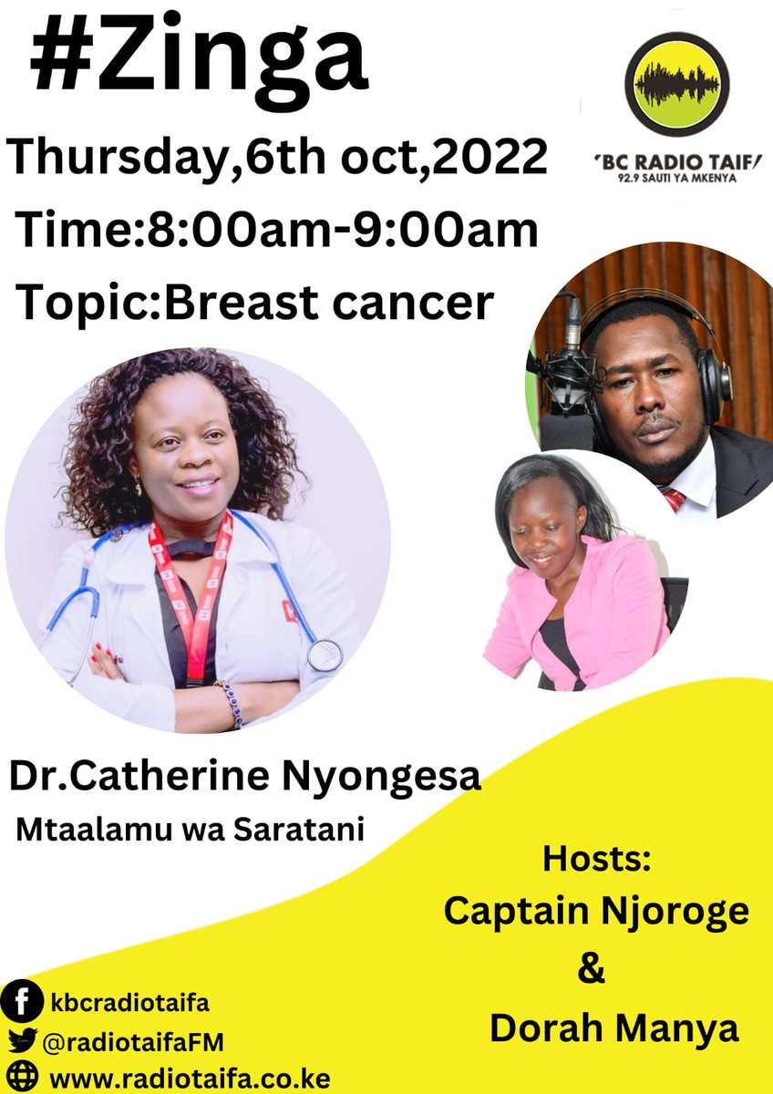 DorahManya's tweet photo. Daktari amefika!
Sema nasi 
#ZingaTBT 
@RadioTaifaFM 
@DorahManya 
@captainnjoroge1 https://t.co/VZYTGbxLLd