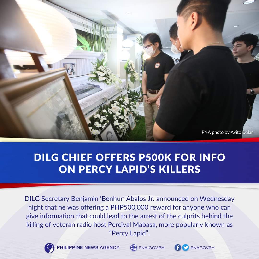 Philippine News Agency on Twitter "Abalos assured Lapid’s bereaved