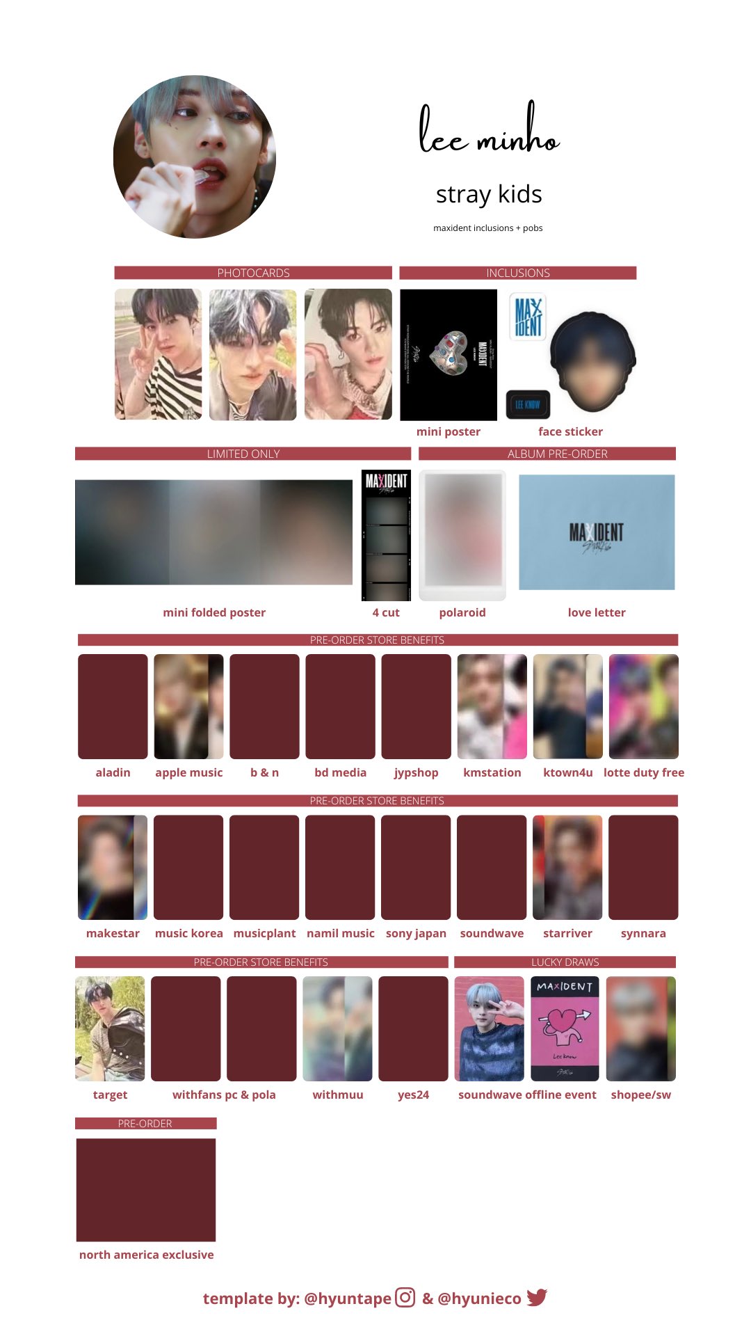 StrayKids MAXIDENT shopee 特典トレカ ８枚コンプ Stray Kids MAXIDENT shopee POB Official Photocard photo card
