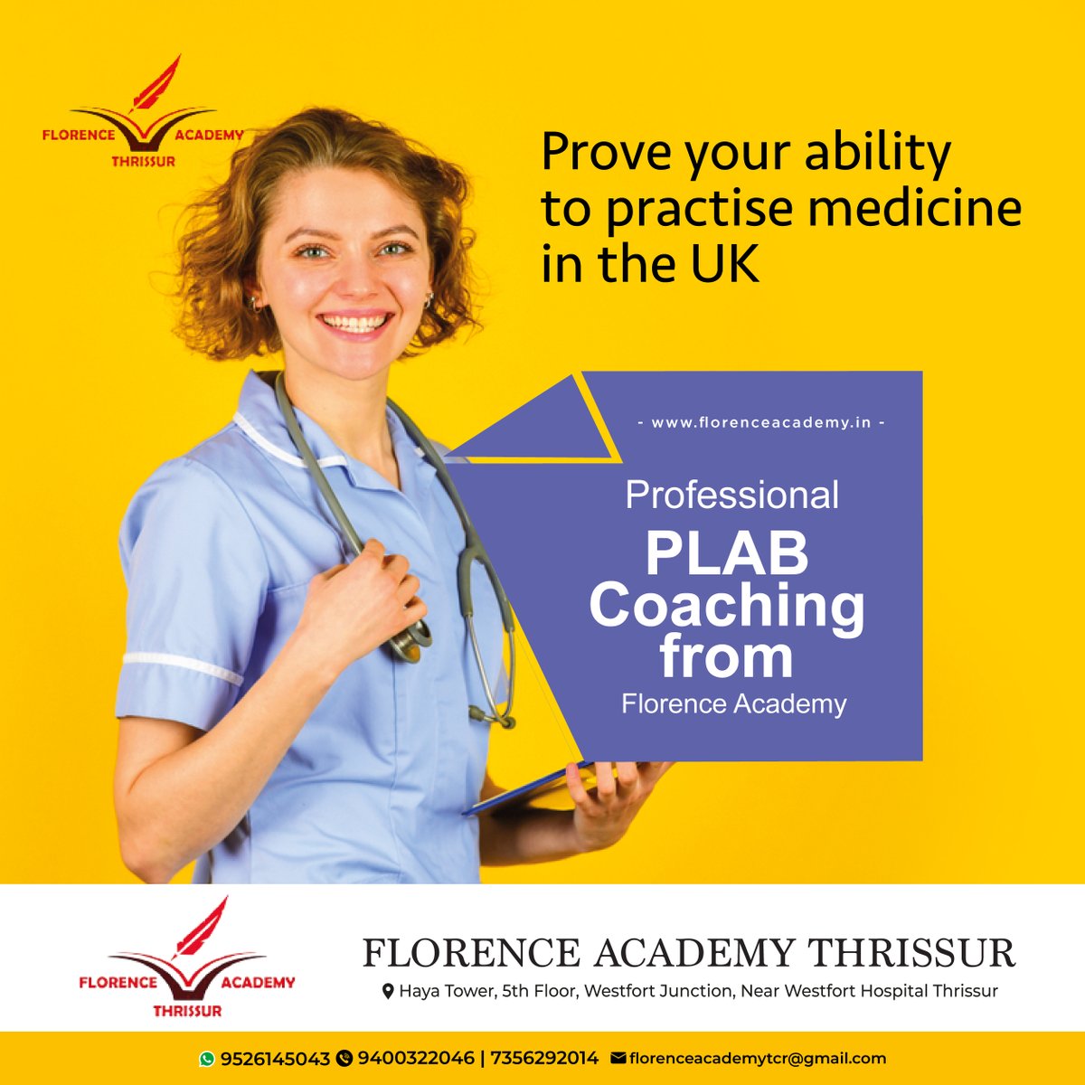 AcademyNursing's tweet photo. It's your time to shine. Prove
your ability to practice medicine in the UK PLAB
Coaching from Florence Academy.
🌐: https://t.co/vGa969qjPh
#plab #medicine #education #london #ukplab
#londonexam #londonplab #ukplabcoaching
#plabcoaching #plabexam #ukplabexam #medical
#Florence https://t.co/MFXNdbDyEY