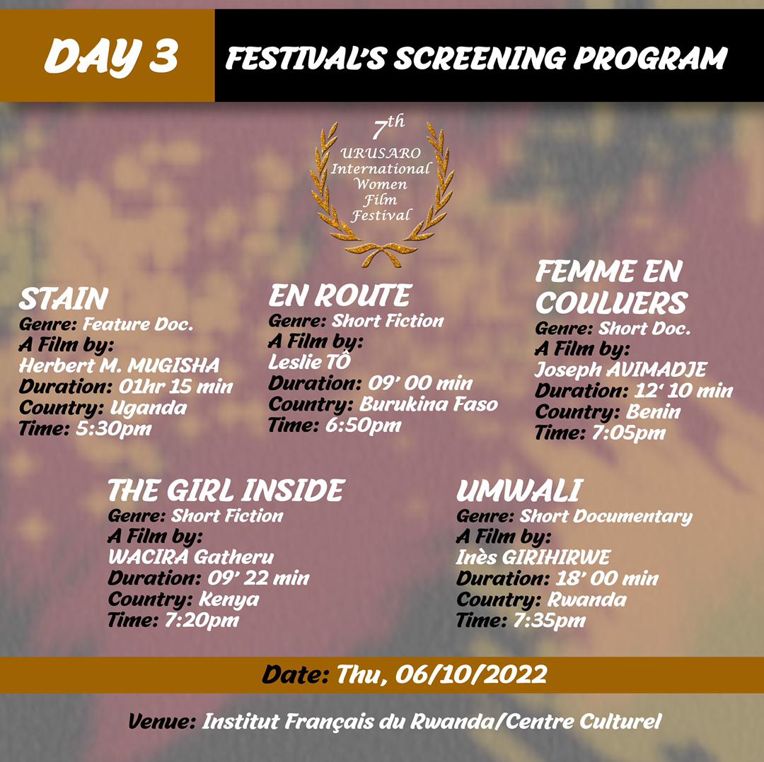 On your screen today
#UrusaroIWFF2022 
#urusarointernationalwomenfilmfestival 
#womeninfilmmaking 
#womwnsupportingwomen 
#RwOT