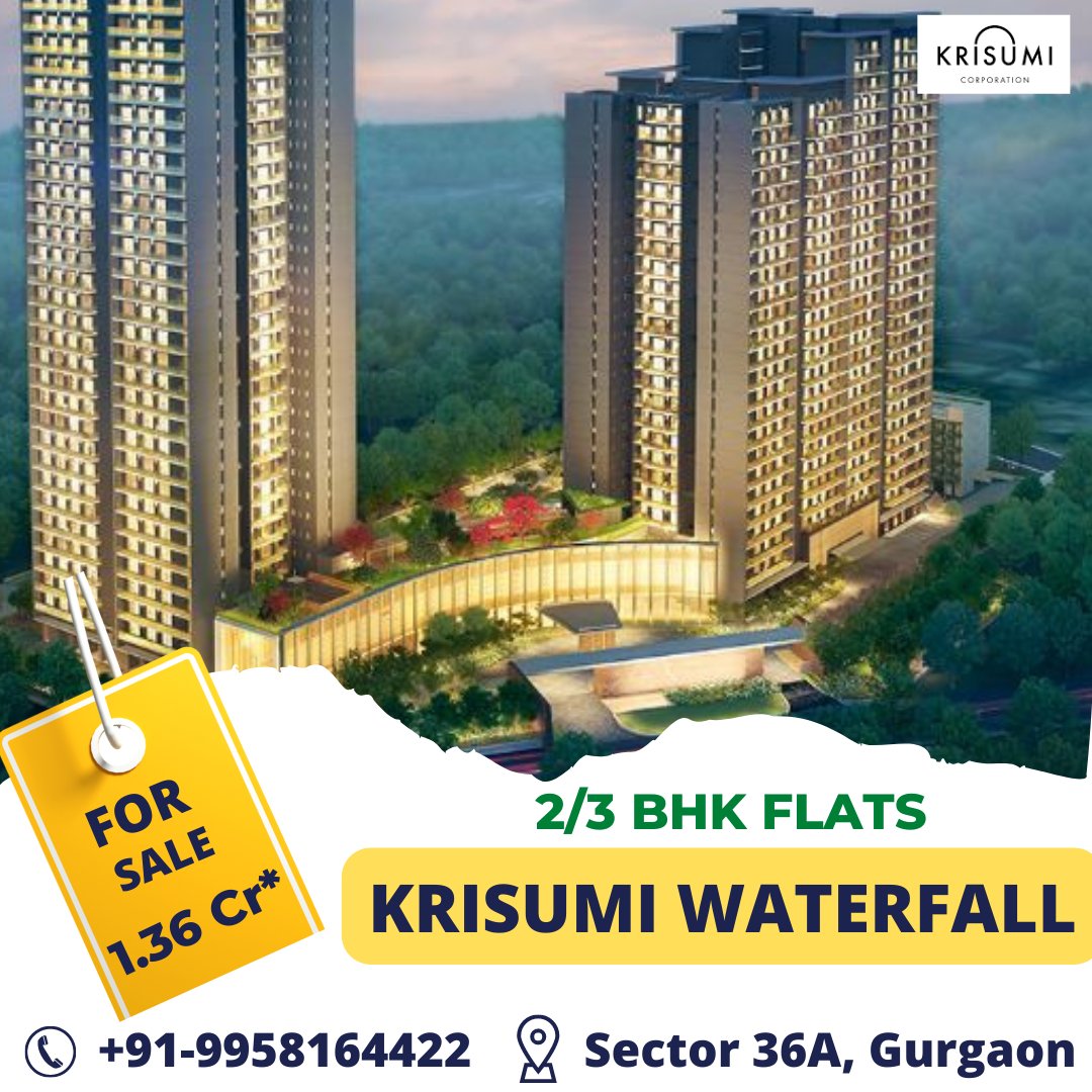 UniFit_Realty's tweet photo. #KrisumiWaterfall Residences at Sector 36A in Gurgaon
✅  Call Us to Know More Info: +91-9958164422
✅  Visit Website Click On: https://t.co/BR6bAO9z7x

#KrisumiWaterfallResidences #luxuryapartment #krisumigurgaon #krisumi #Gurgaon #NH8 #GurgaonRealEstate #gurgaonprojects https://t.co/McZz4Y0V8z