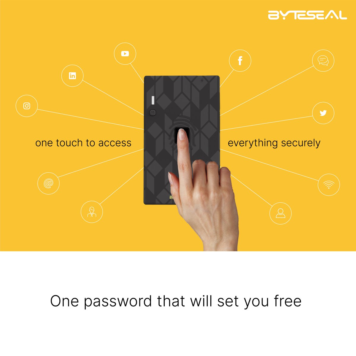 Byteseal_it's tweet image. One tap access to all your accounts. Forget passwords. Just tap to log into multiple accounts.

#byteseal #passwordlesslogin #passwordmanager #cybersecurity