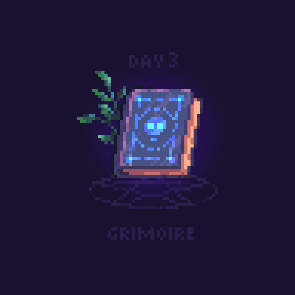 pixelatedsalad's tweet photo. Octobit Day 3 - Grimoire
#Halloween #pixeltober2022 #octobit #retrogames https://t.co/pmIz05YdQs