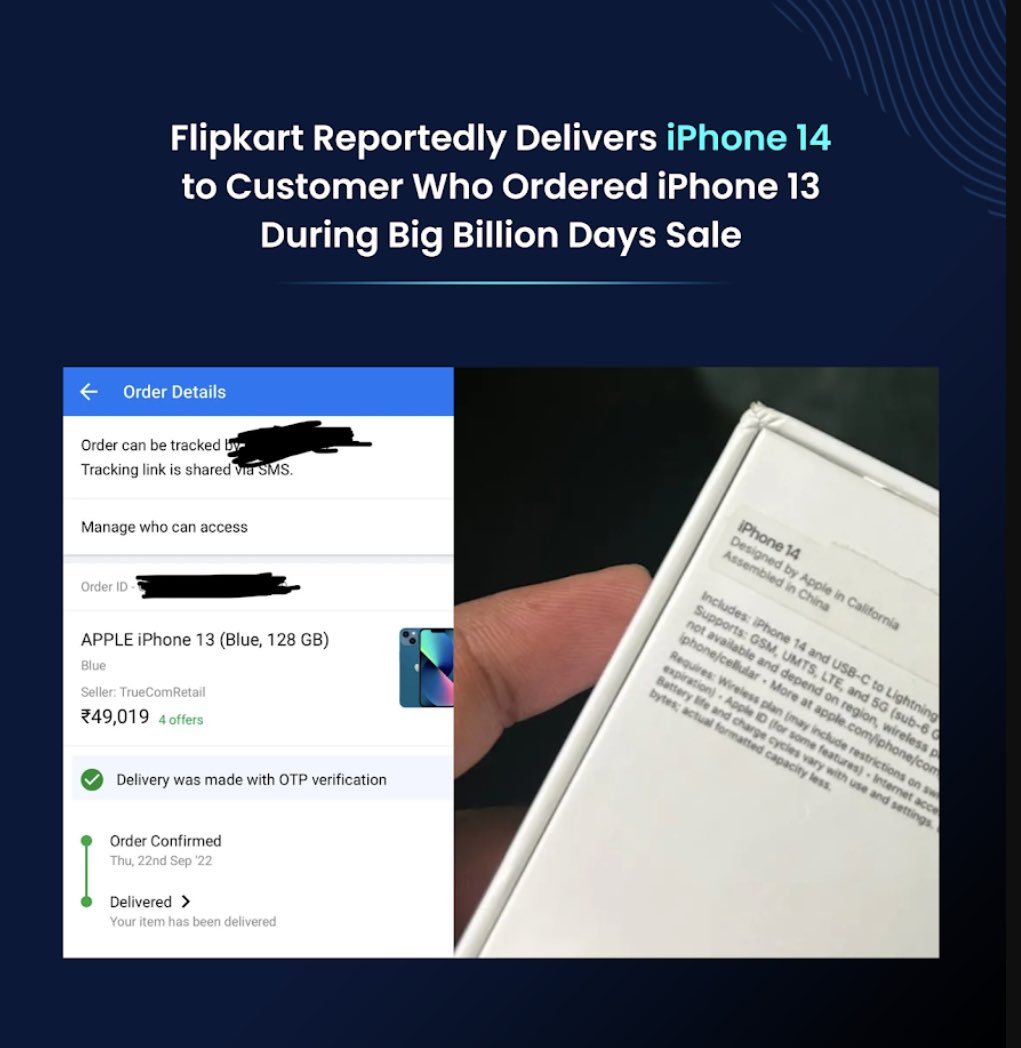 deveshdrifts's tweet photo. @flipkartsupport  @Flipkart @FlipkartStories 👏🏻👏🏻👏🏻👏🏻👏🏻👏🏻👏🏻👏🏻

#iPhone14
#iPhone130nFlipkart 
#iPhone14insteadof13 https://t.co/PuiWDOScqS