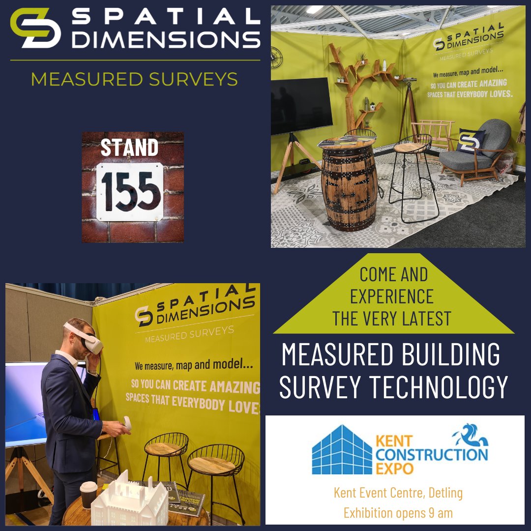 We are all set for the Kent Construction EXPO

Come to stand 155 and see some very cool measured survey technology. 

We've got a #3dprinted model of one of Kent's leading independent schools. You can also try #AR and #virtualreality . We also have a range of #2dcaddrawing