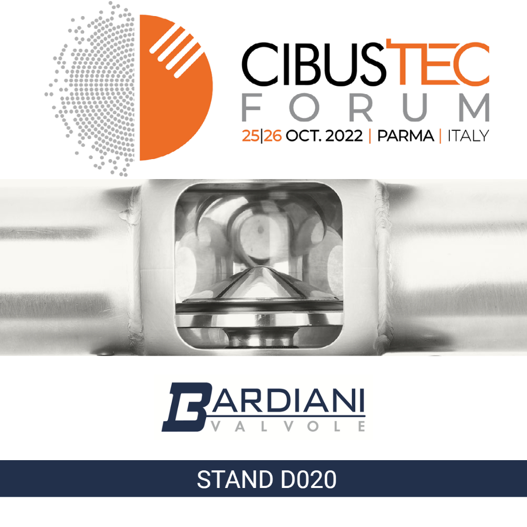 Bardiani Valvole insieme alle aziende del gruppo CSF Inox Group, MBS e Omac pompe è main sponsor di #CibusTecForum. 

Ti aspettiamo allo stand D020 il 25 e 26 ottobre presso le °fierediparma!

Scarica qui il tuo biglietto gratuito  ow.ly/MGkl50L0NLm

#bebardiani