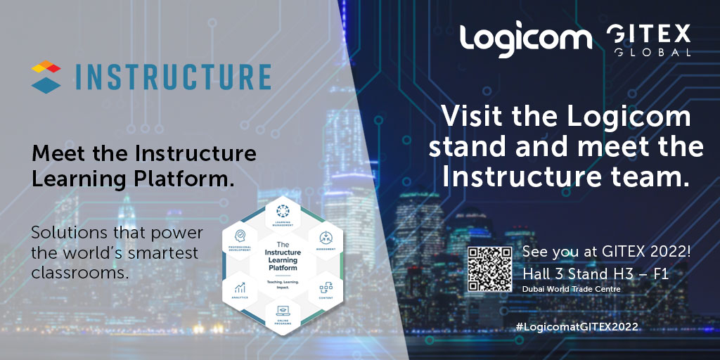 LogicomDisti's tweet image. The Instructure Learning Platform makes edtech more personal and student success more equitable.  Meet the #Instructure team at the Logicom Stand at #GitexGlobal2022 and learn more!

Visit: ow.ly/IotQ50KUtPX to learn more &amp;amp; schedule your meetings.

#LogicomGitex2022