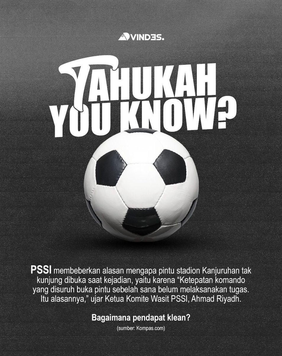 vindestwitt's tweet photo. Pertanyaan yang masih menjadi tanda tanya, mengapa pintu stadion tak kunjung dibuka? Mengapa? Bagaimana?

#Vindes 
#TahukahYouKnow https://t.co/VQVlSZViPP