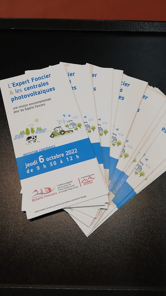 ExpertsFonciers's tweet photo. Vous avez des interrogations quant à l’évaluation des centrales photovoltaïques ? Rendez-vous vous au centre de conférence en salle 4! @SommetElevage @LETADIC7 @LOPES168 https://t.co/SSdFZTeEPd