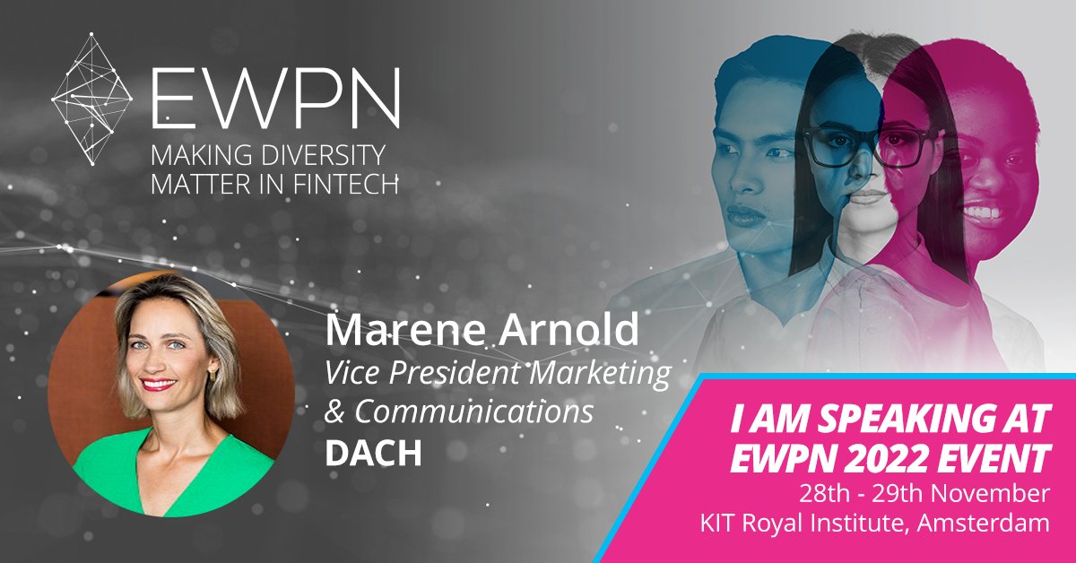 EU Women Payment Net (@ewpneurope) on Twitter photo We're thrilled Marene Arnold, VP Marketing & Communication <a href="/Mastercard/">Mastercard</a> will speak at <a href="/EWPNEurope/">EU Women Payment Net</a>'s 2022 Annual Conference.
📅 November 28 & 29th, 2022, KIT Royal Institute, Amsterdam
Buy tickets: ow.ly/oACi50L2NoH
#fintech #leadership #marketing #branding #payments We're thrilled Marene Arnold, VP Marketing & Communication <a href="/Mastercard/">Mastercard</a> will speak at <a href="/EWPNEurope/">EU Women Payment Net</a>'s 2022 Annual Conference.
📅 November 28 & 29th, 2022, KIT Royal Institute, Amsterdam
Buy tickets: ow.ly/oACi50L2NoH
#fintech #leadership #marketing #branding #payments