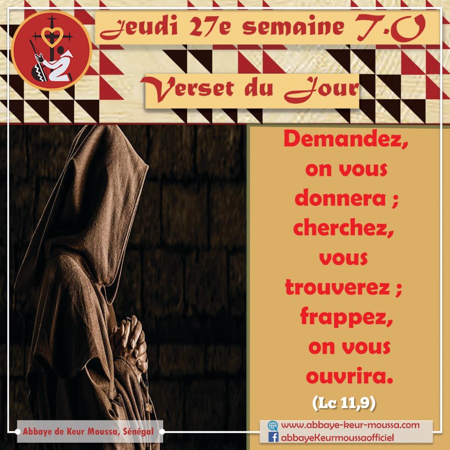 KeurMoussa's tweet photo. @abbayedekeurmoussa #abbayedekeurmoussa #keurmoussa #imagedujour #versetdujour « #Demandez, on vous donnera ; #cherchez, vous #trouverez ; #frappez, on vous ouvrira », Lc 11,9 https://t.co/oXMk9Q2hfe