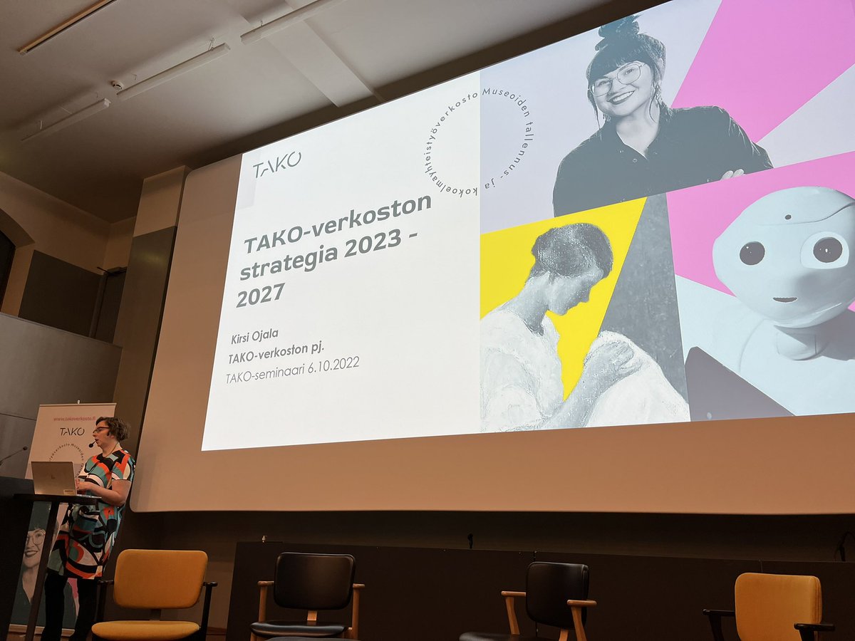 Syysseminaarin toisen päivän avaa tutustuminen TAKOn uuteen stretegiaan, johon puheenjohtaja Kirsi Ojala johdattaa. Tiesitkö, että TAKO edistää kestävää kokoelmatyötä? #tako #syysseminaari