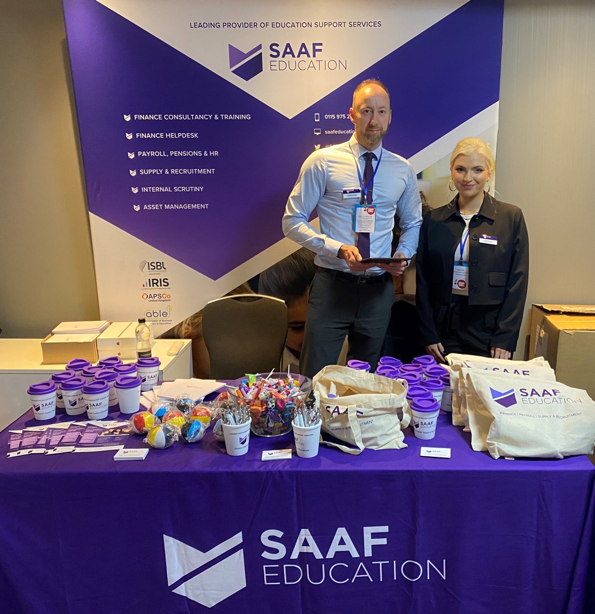 SAAFEducation's tweet photo. We're excited to be at @EdExec Live Manchester today! Come and say hi to our team at stand 6 - we have lots of free goodies.๐๐ #EdExec #EdExecLIVE #SBLTwitter #SBLConnect https://t.co/dm8IJEl66v