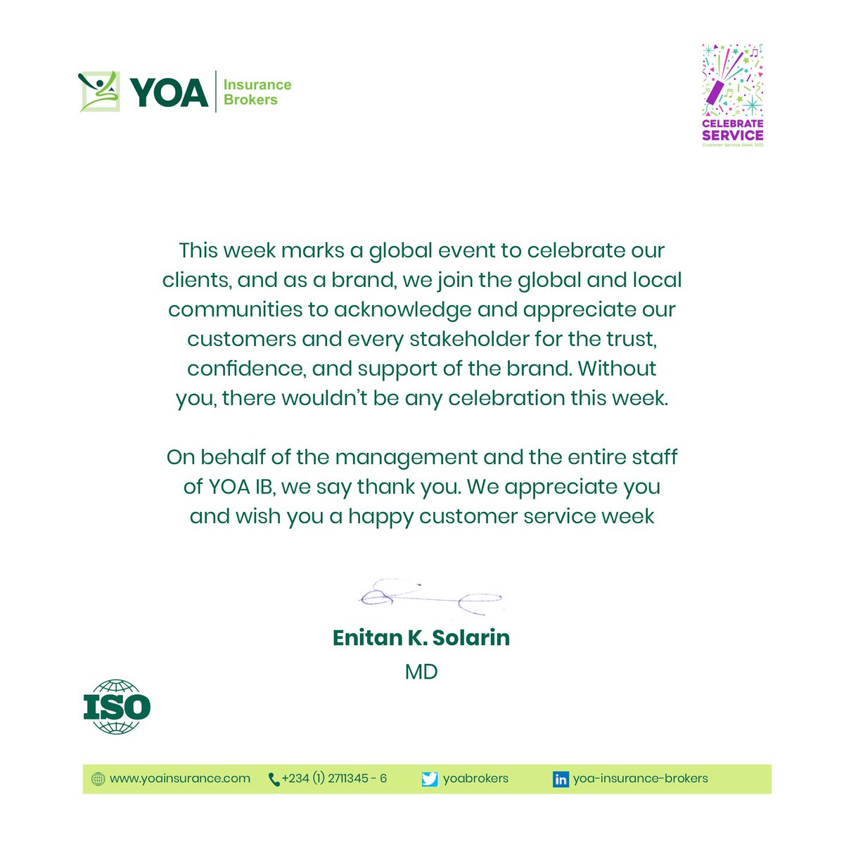 Happy Customer Service Week🏅

#CelebrateService #CustomerService