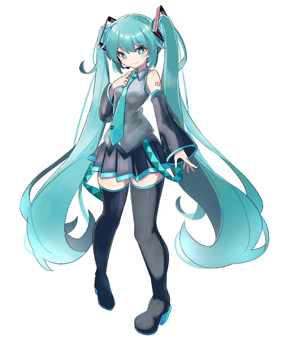 ミクさんを描きました!#初音ミク 