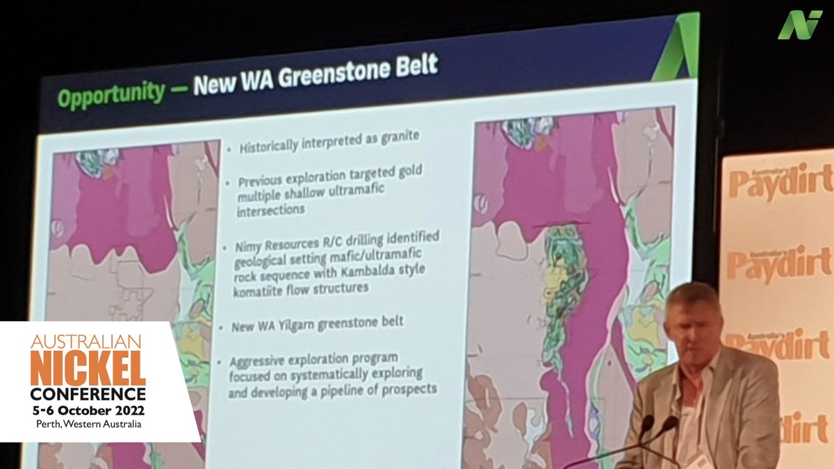 nimyresources's tweet photo. Simon Lill has delivered our company presentation "How we are unlocking the a new Western Australian nickel-sulphide province".
Download here π https://t.co/rXJtOCpGAa
#nimyresources @Paydirt #australiannickelconference2022 #anc2022 #nimy #ASX #Exploration #WA #readcorporate https://t.co/5bJ5wSVPzk