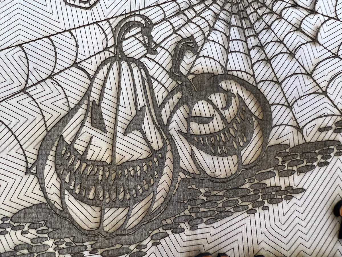 SculpfunTech's tweet photo. "Halloween pumpkin 🎃Love these evil pumpkins! 
I Made a Halloween Pumpkin Door Knob Hanger Front, But I don't want to engrave "open "and "close" it looks a bit silly.
What's your favorite Halloween element?"😍😎❤👇

Made by Wingero Buckles 

#SculpfunS9 #laserengraving https://t.co/0PAatEtDYF