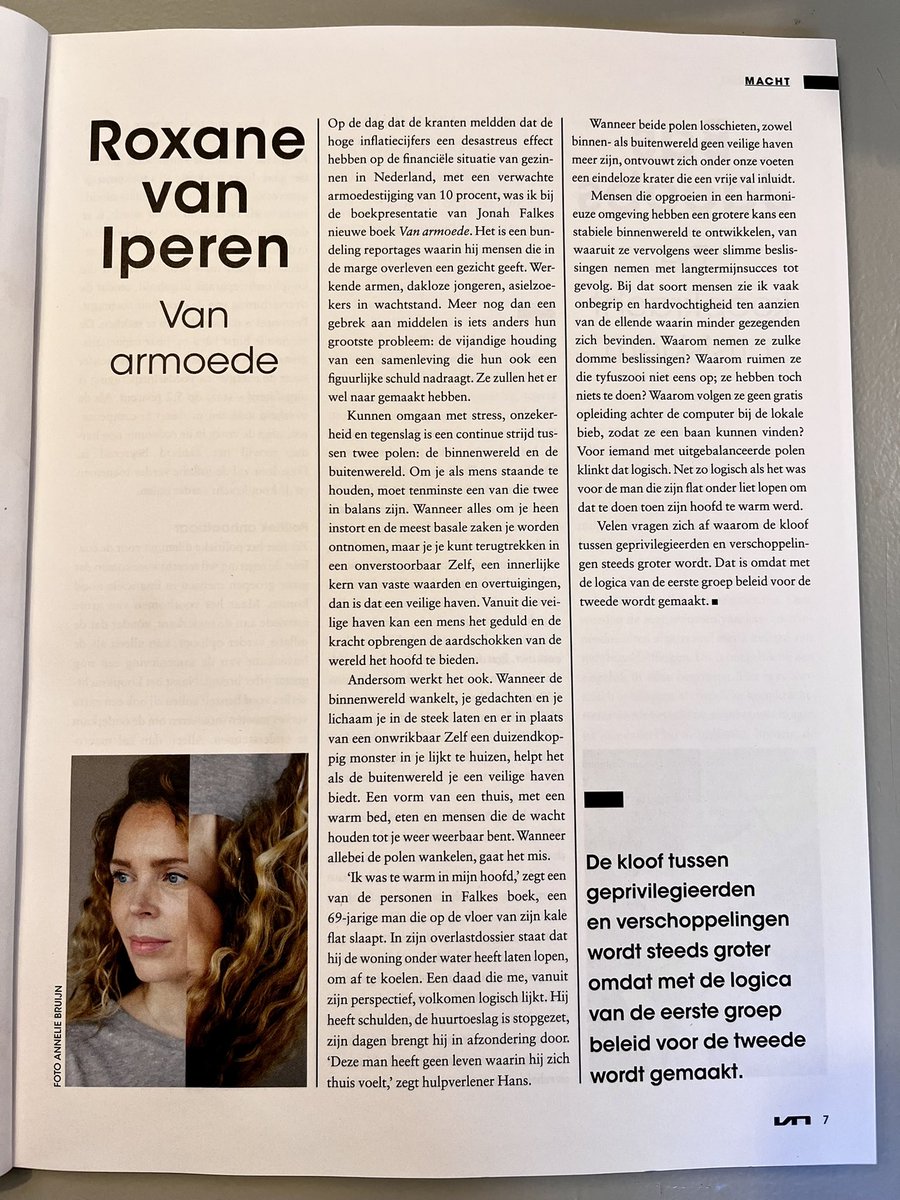 Velen vragen zich af waarom de kloof tussen geprivilegieerden en verschoppelingen steeds groter wordt. Dat is omdat met de logica van de eerste groep beleid voor de tweede wordt gemaakt. Nieuwe column: vn.nl/groeiende-armo…