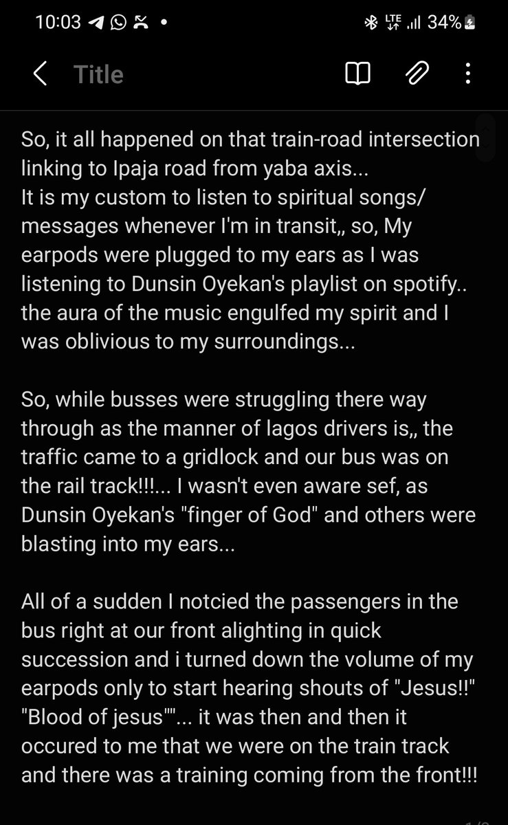 idemudia_p's tweet photo. Good morning #DLConversations...

If you noticed, I wasn't able to attend the space of yesterday...
Something terrible almost happened that would have taken my life. But God took control🥺🤲🏼...

We almost got smashed by a train😭😭!!!

This is my testimony 🥺 https://t.co/28lPf6M00w